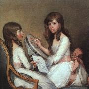 Gilbert Charles Stuart Miss Dick and her cousin Miss Forster oil painting on canvas